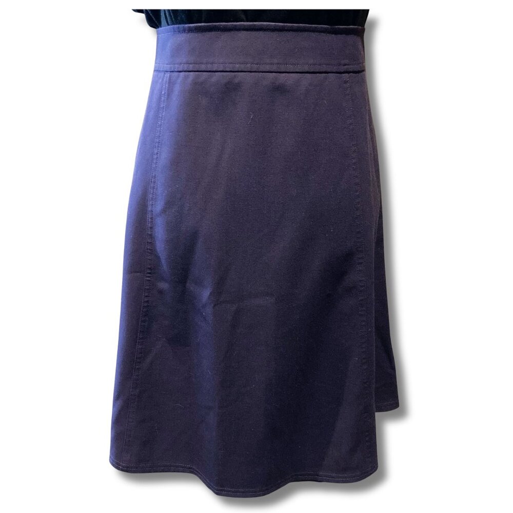 SUZANNE'S Dark purple a-line skirt ~ 1990s 2000s does 1940s 1950s MEDIUM LARGE